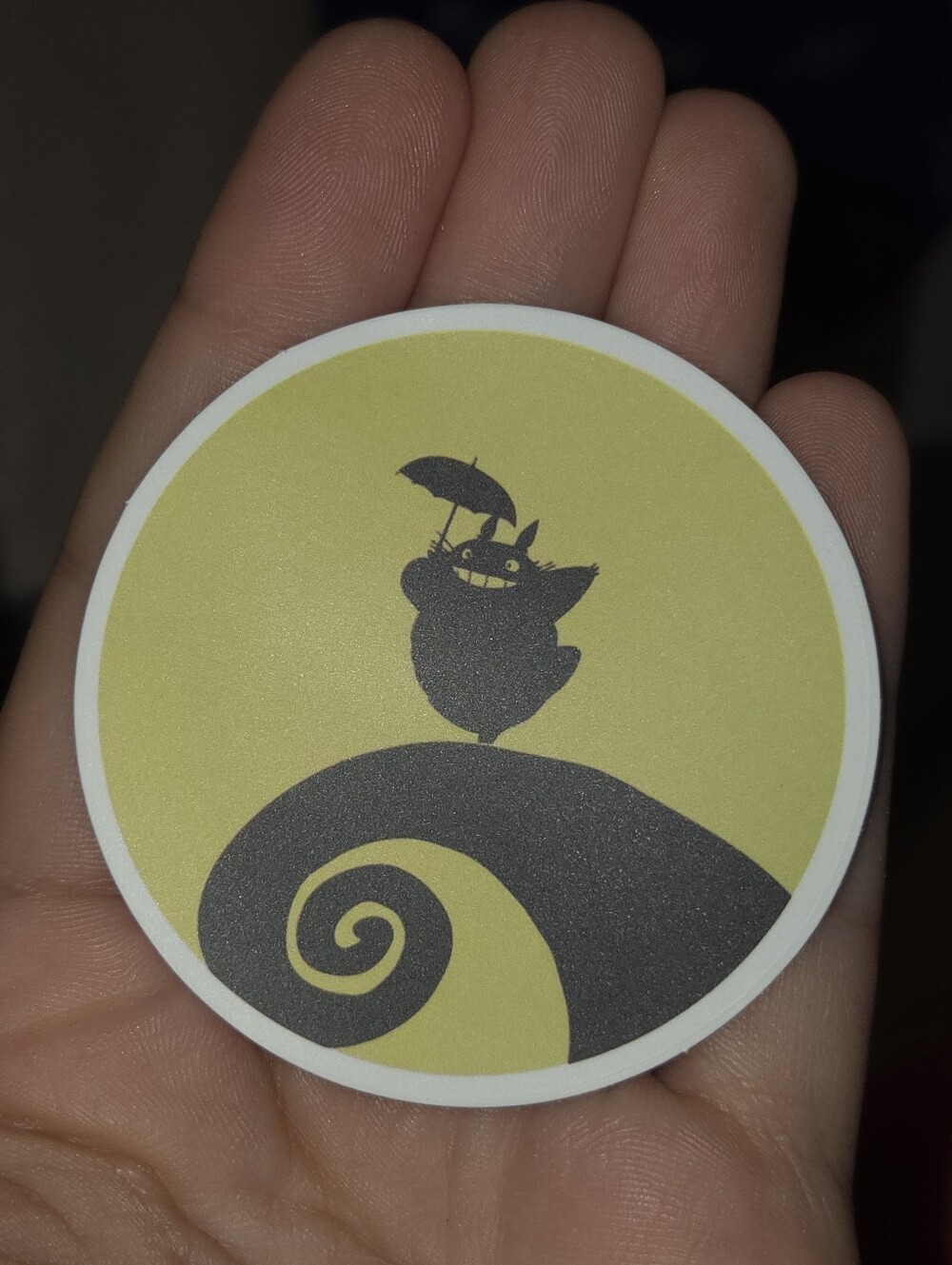 Studio Ghibli Inspired Yellow & Black Home Art Sticker